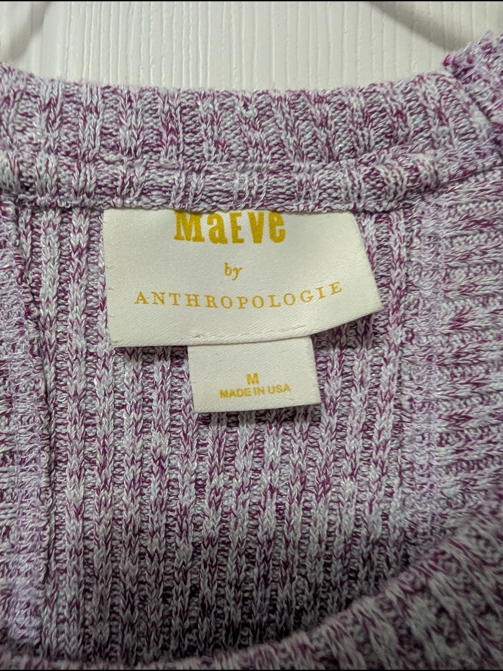 Maeve Heathered Light Purple Ribbed Racerback Tank - Picture 2 of 2